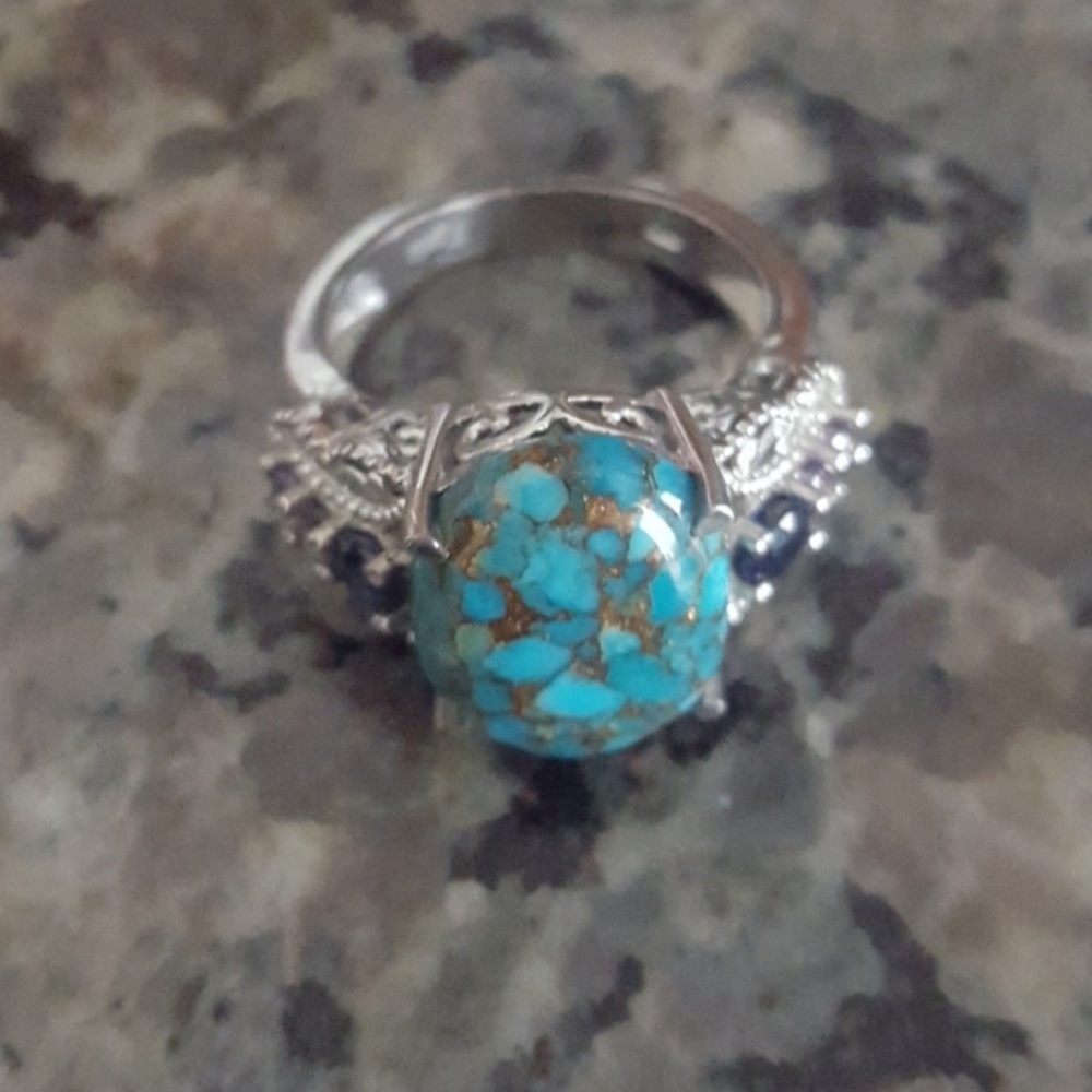 Mojave blue turquoise ring - Picture 4 of 5